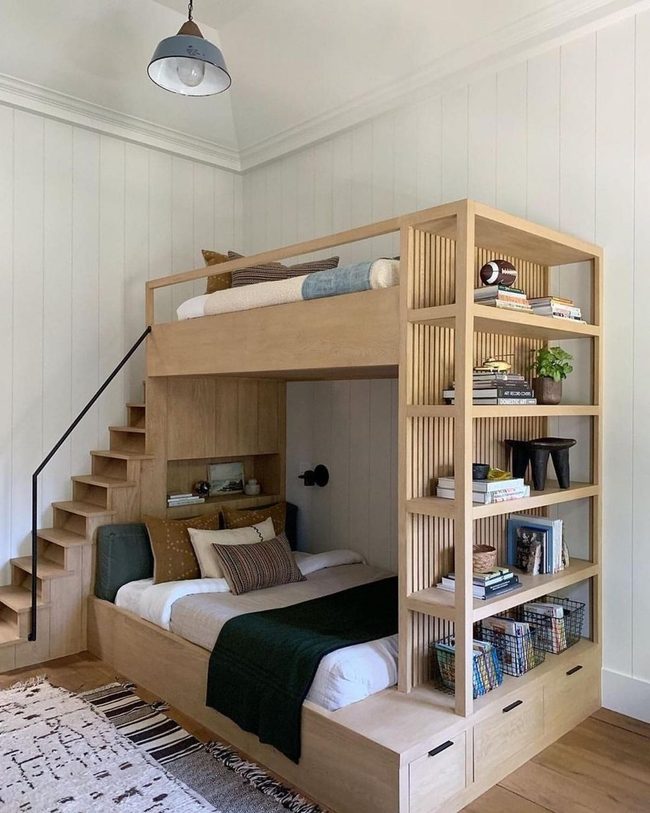 Wooden Loft with Hidden Storage