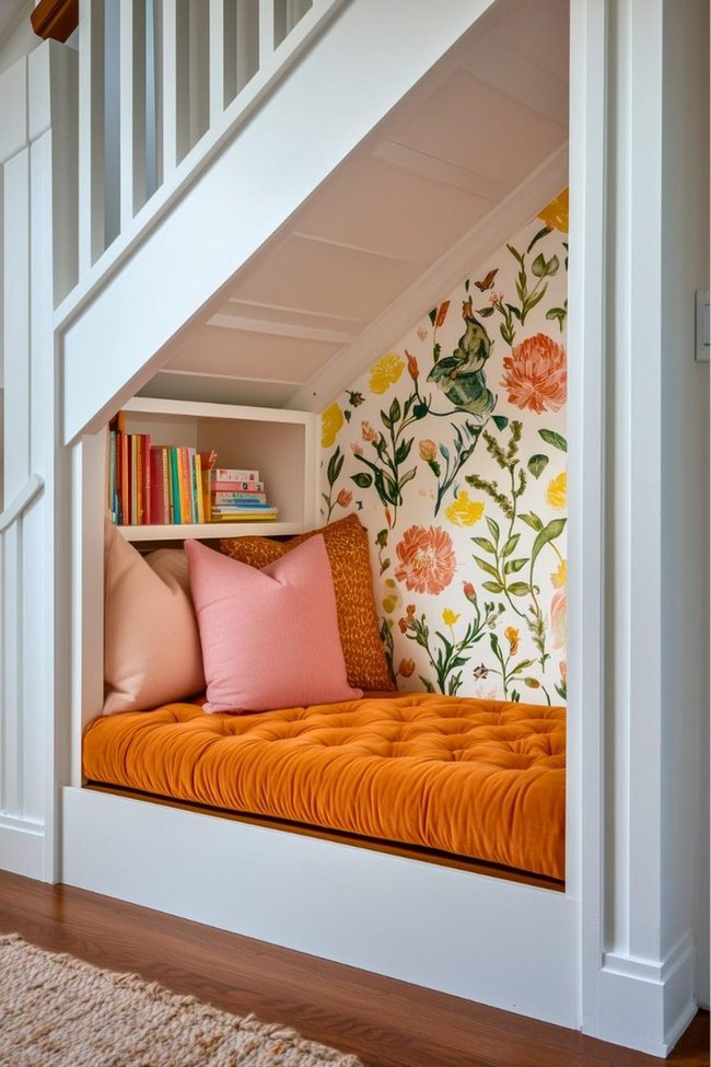 Pink Floral Reading Corner