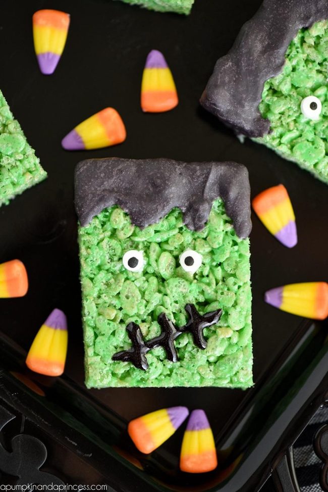 Green Monster Cupcakes Black Plates