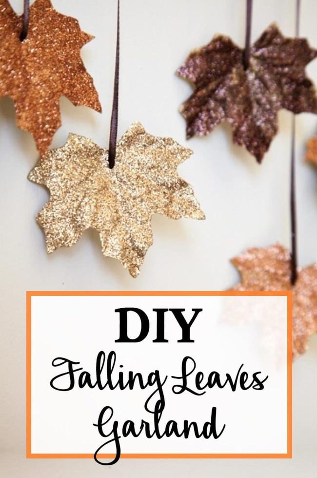 Sparkly Silk Leaf Garland