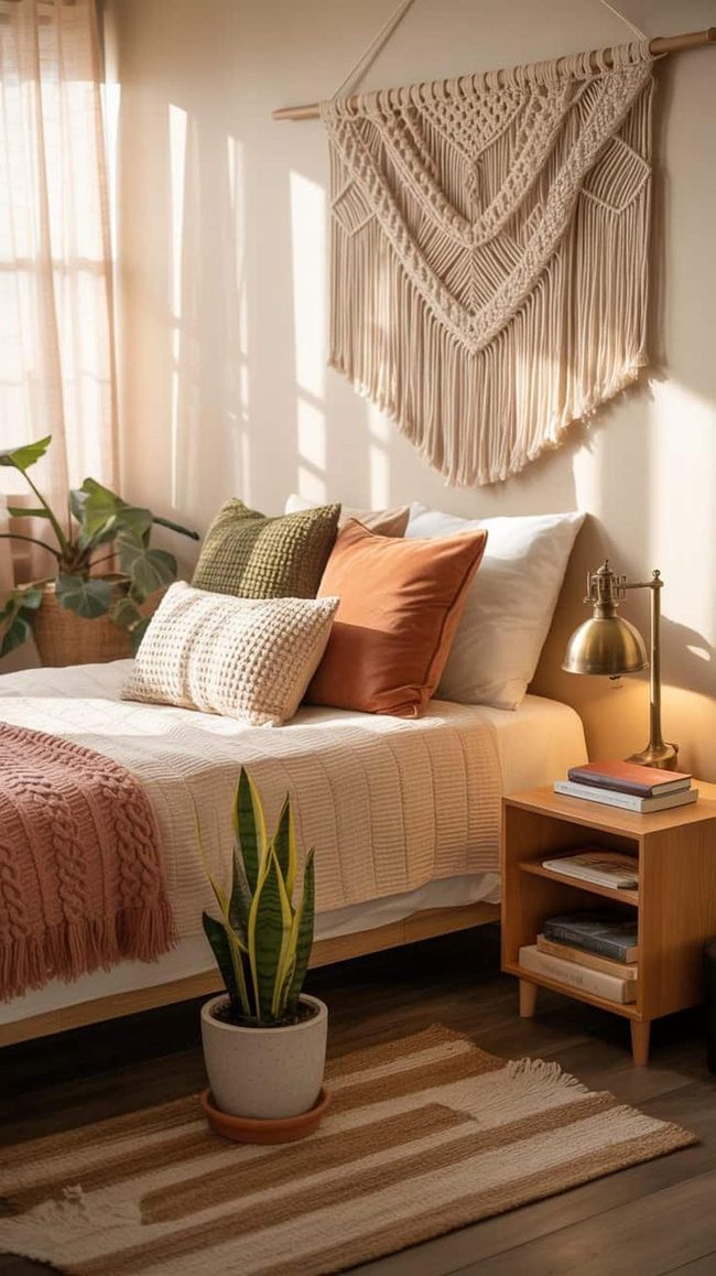 Macramé Wall Anchor Boho Dorm