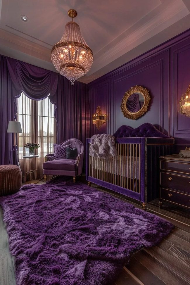 Purple Velvet Nursery Royalty