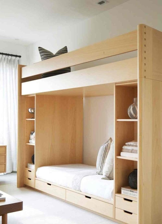 Light Maple Loft With Built-In Storage