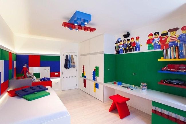 Giant Lego Brick Chandelier