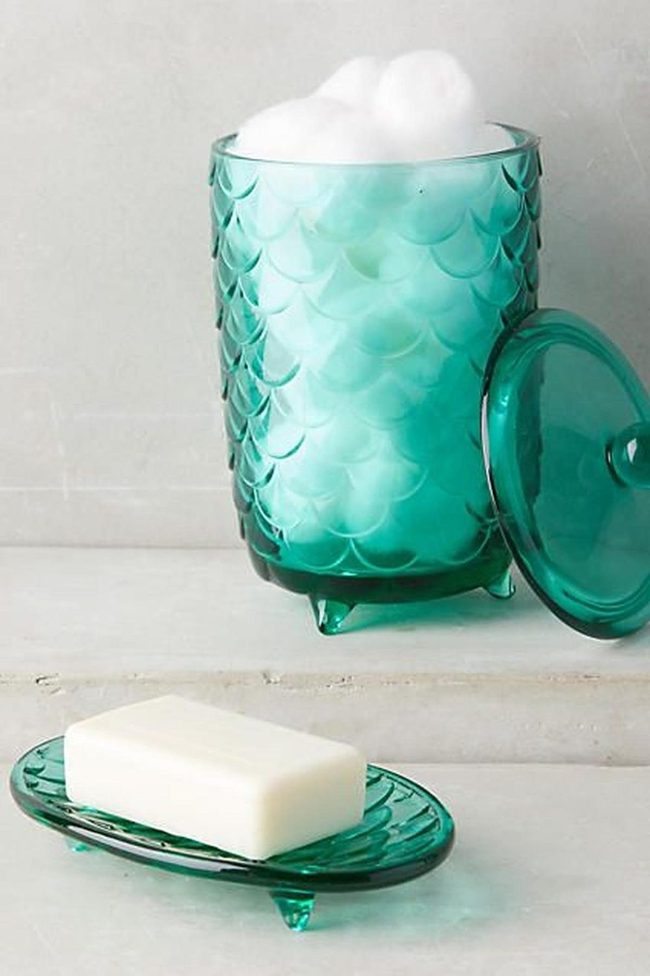 Seafoam Glass Fish Scale Set