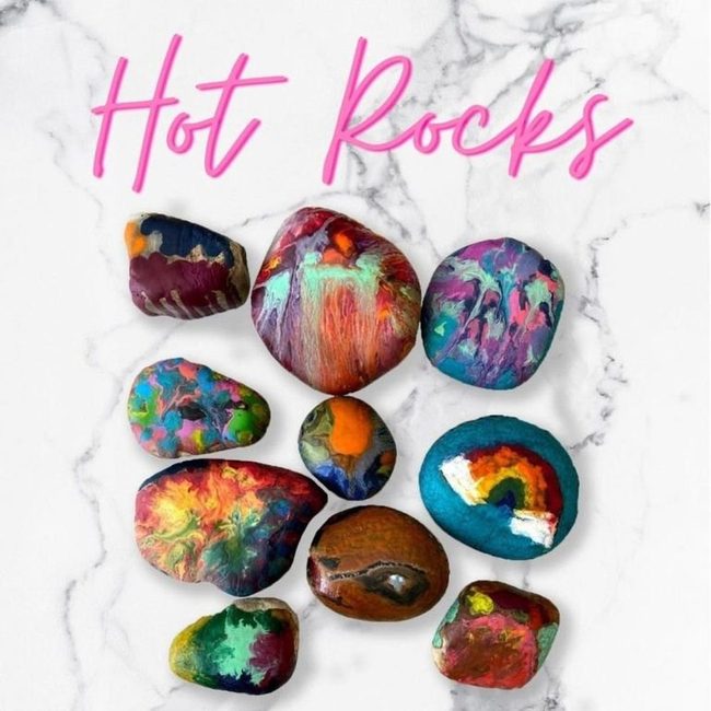 Melting Crayon Hot Stones
