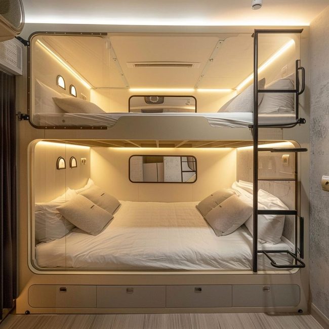 Glass Reflections Expand Dorm Space