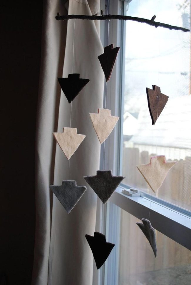 Felt Shapes Catch Morning Light