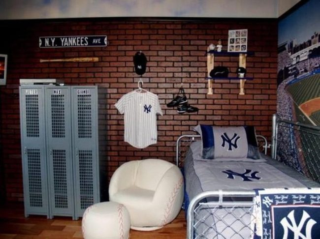 Oversized Baseball Chair Yankees Bedroom