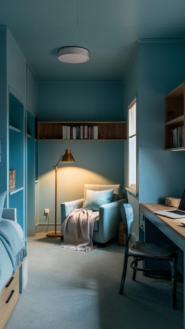 Blue Desk Workspace Clarity
