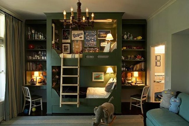 Green Bunk Bed Sanctuary