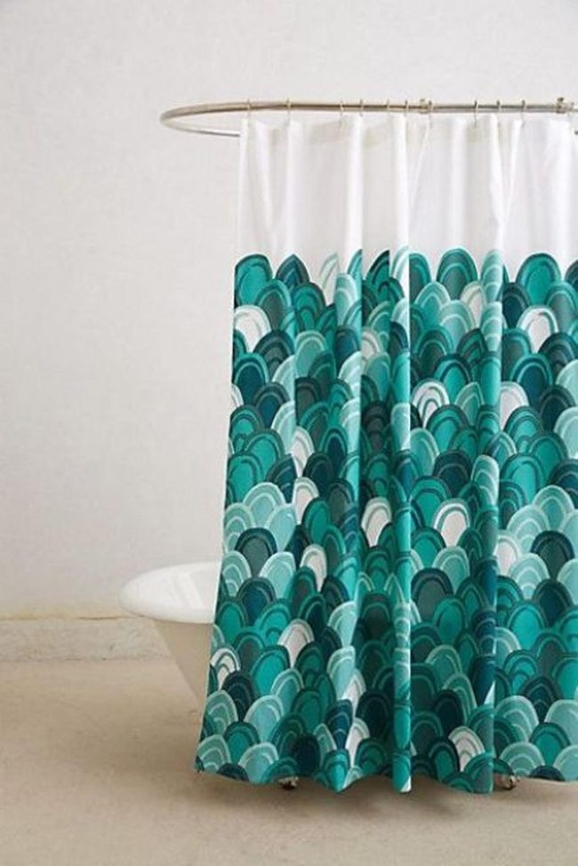 Scallop Shell Teal Waves