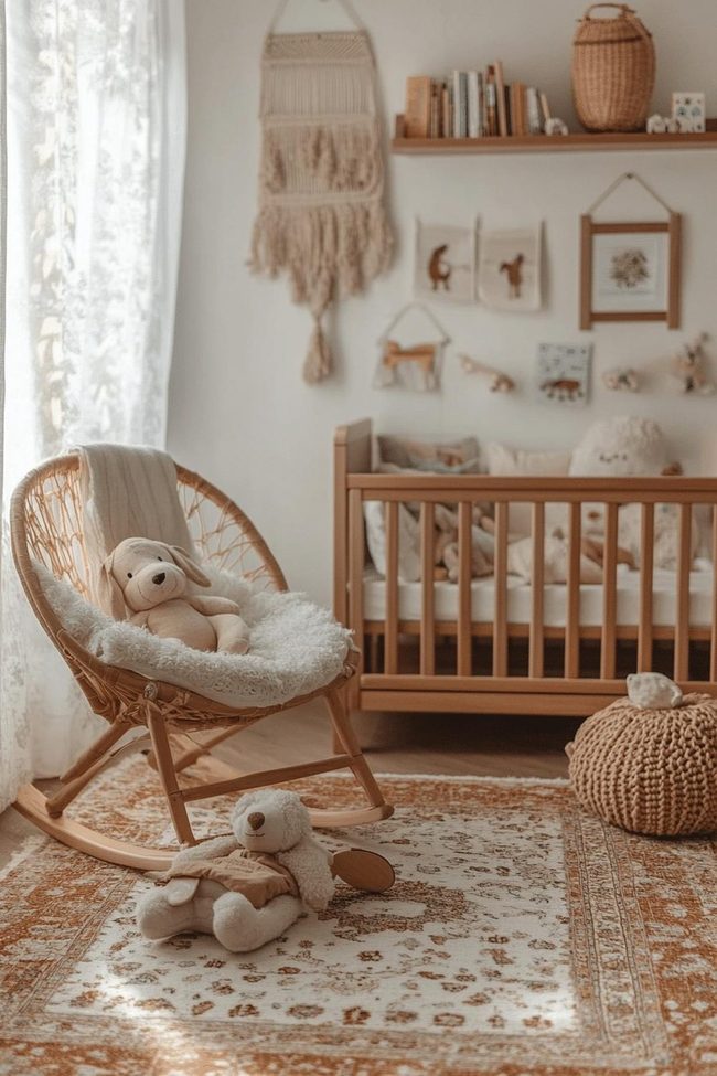 Raw Maple And Sage Green Nursery