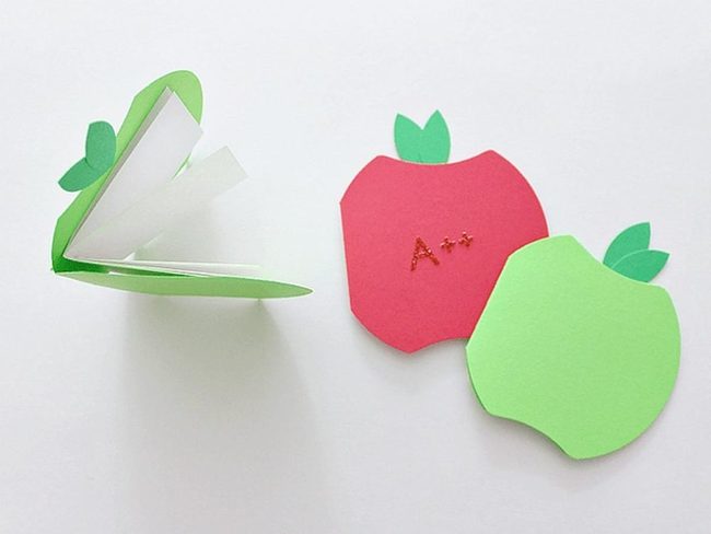 Red Paper Apples With Achievement Stickers