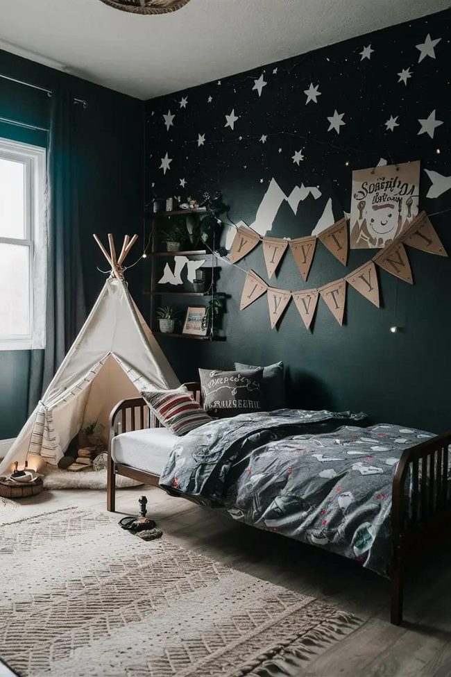 Tent Sleeping Zone With Starry Nights