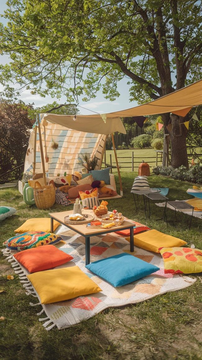 Backyard Picnic Station with Canopy