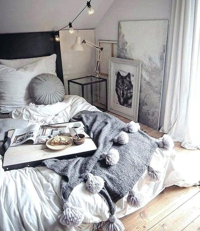 Oversized Art Above Grey Walls