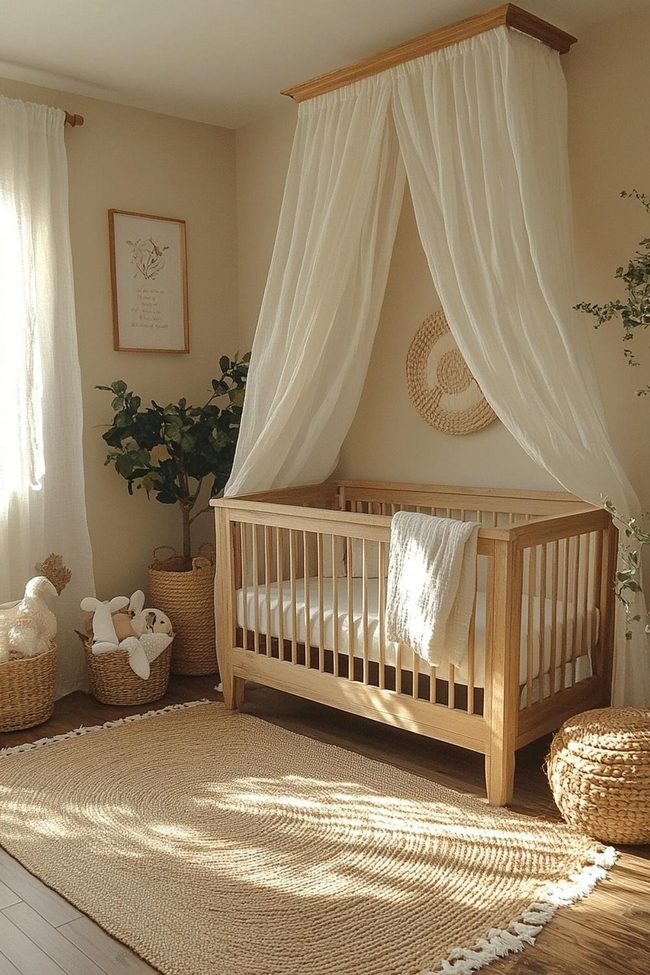 Jute, Linen, And Walnut Nursery