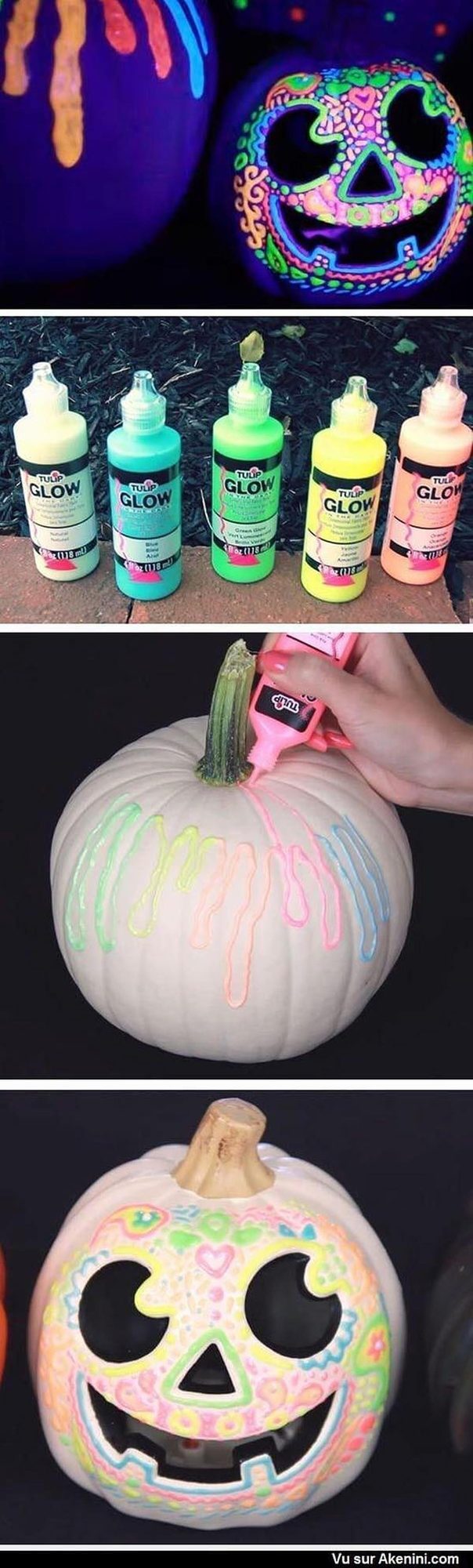 Glowing Pumpkins Light Night