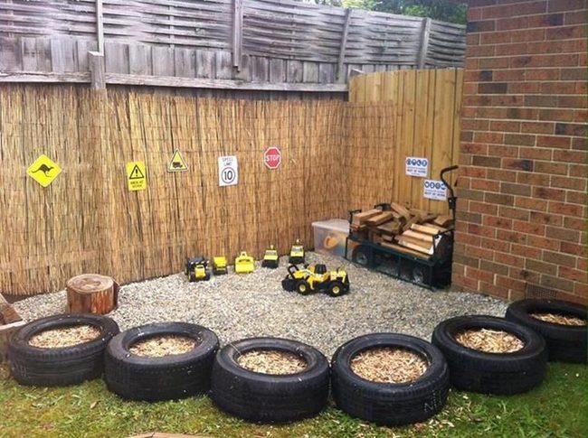 Tire Playground Construction Zone