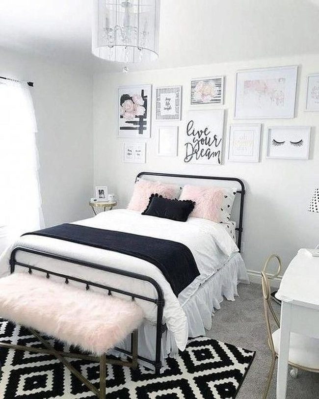 Pink Pillows, White Walls, Black Contrast