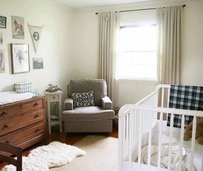 Gray Nursery With Horse Accents