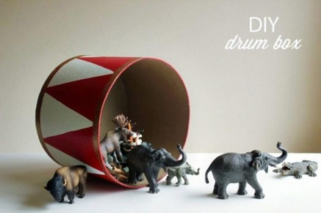 Red And White Drum Storage