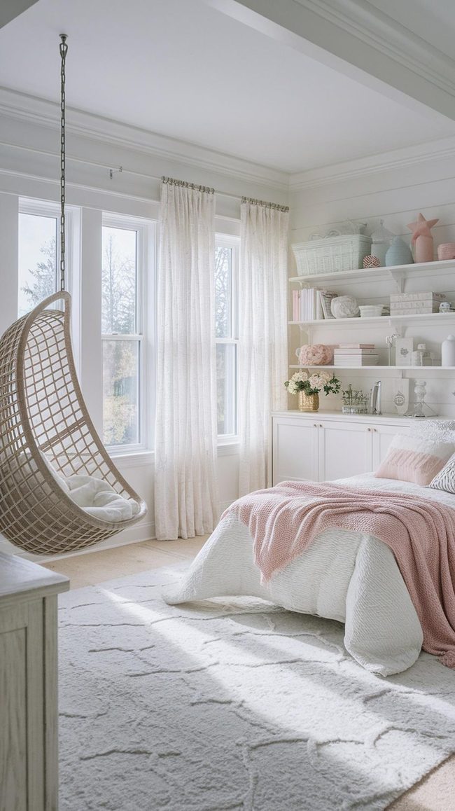 Light-Filled Teen Bedroom With Airy Elegance