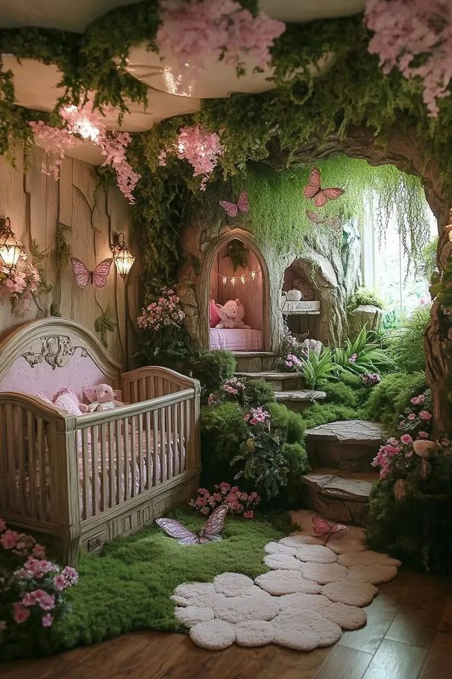 Cherry Blossoms And Butterflies Nursery