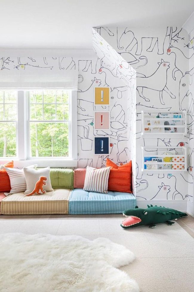 Colorful Cushion Bench Paradise