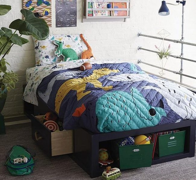 Dinosaur Black Bed Kingdom