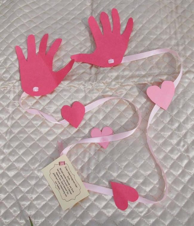 Child'S Handprint Connection Cards