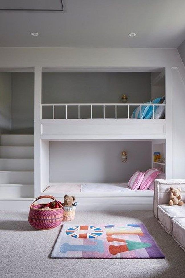 Pink and Blue Bunk Sanctuary for Two
