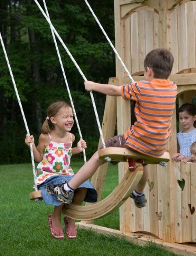 Golden Sunlit Swing Moments