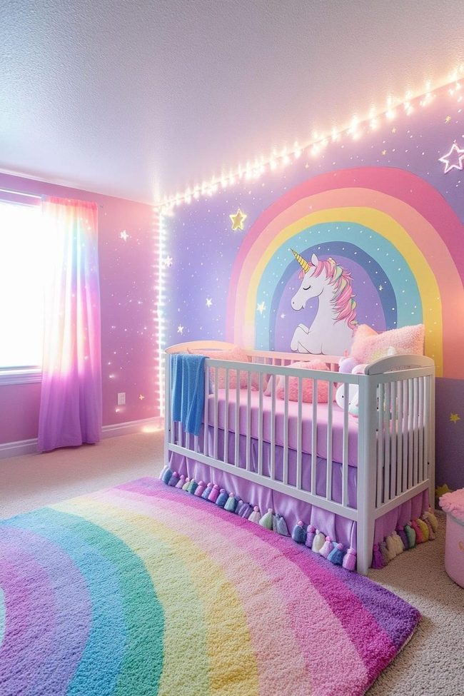 Unicorn Rainbow Nursery Dreams