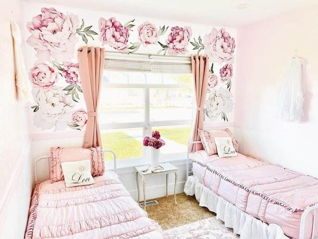 Floral Walls Pink Ruffles