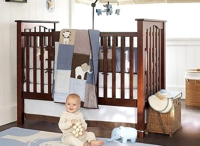Soft Brown Nursery With Animal Patterns