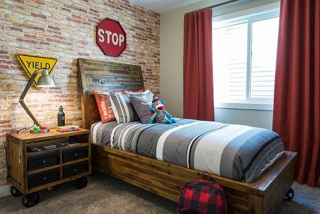 Red Stop Sign Bedroom