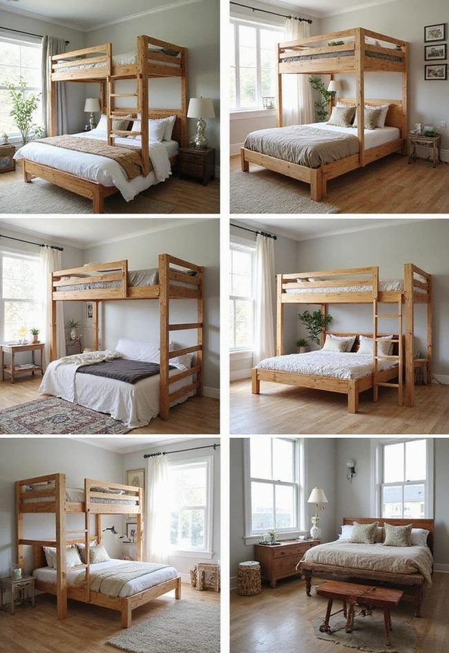 Elevated Bed Opens Lower Living Space