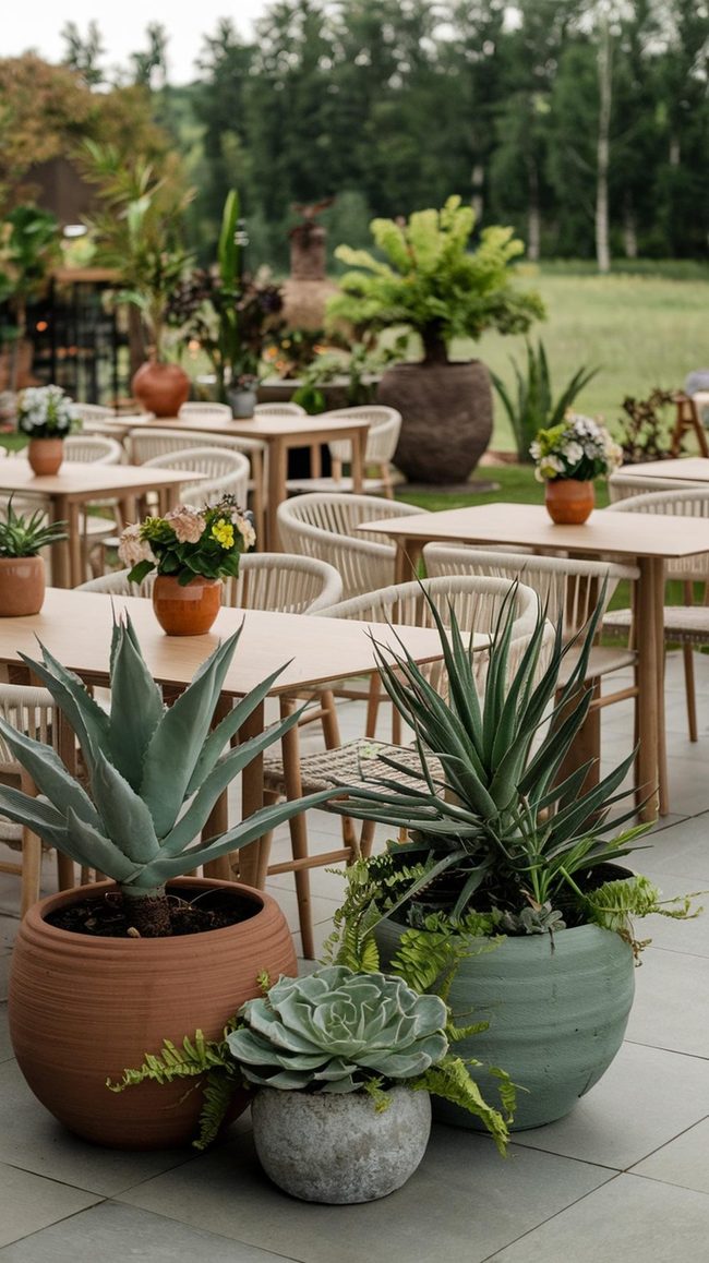 Layered Green Alfresco Dining