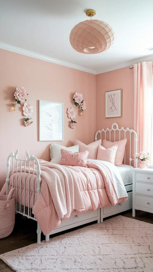 Blush Pink Dorm With Rose Gold Accents
