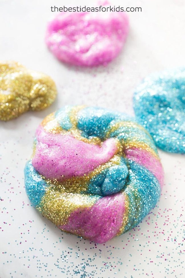 Glitter Swirl Sensory Slime