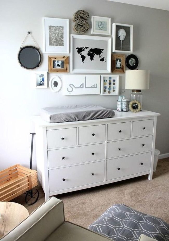 Gray Nursery With Wooden Warmth