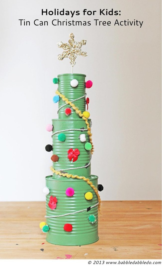 Green Tin Tree With Gold Star