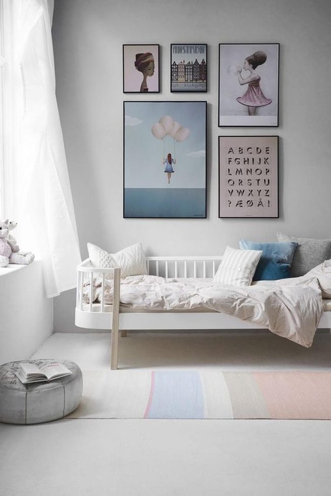 Pale Striped Reading Nook