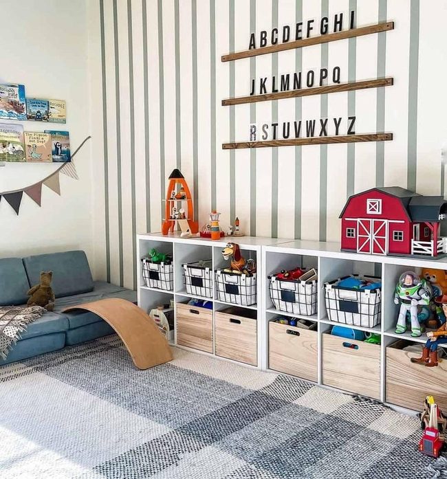 Blue Striped Playroom Spark