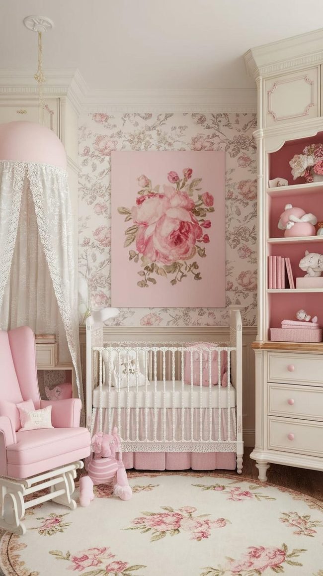 Sage Green Dusty Rose Cream