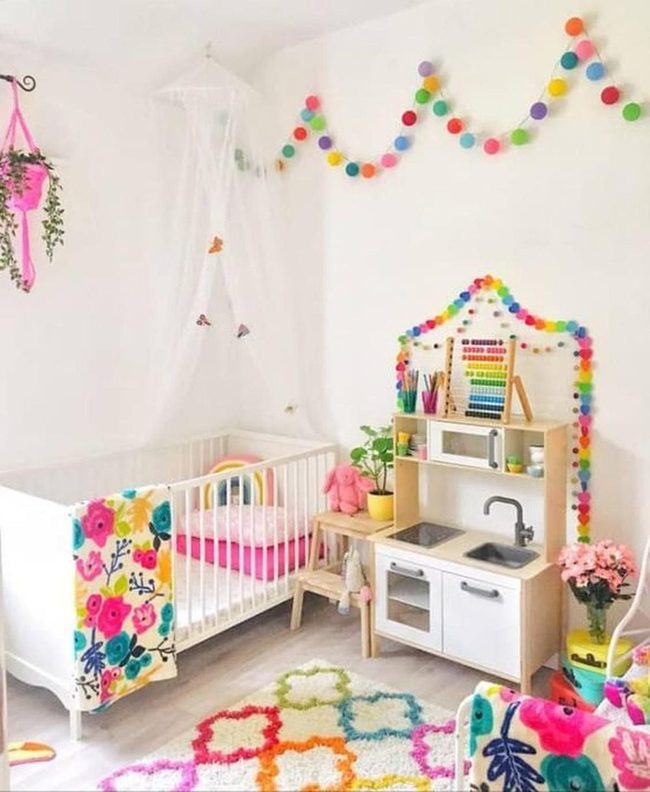 Colorful Pom-Poms Nursery