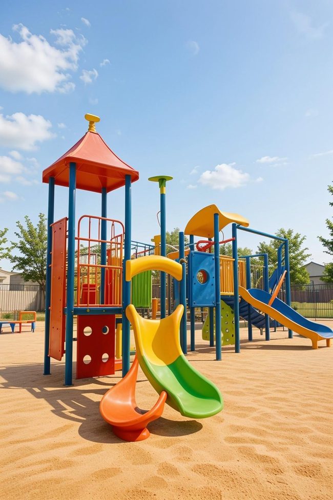 Bright Metal Play Structures