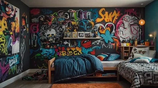 Graffiti-Inspired Wall Canvas